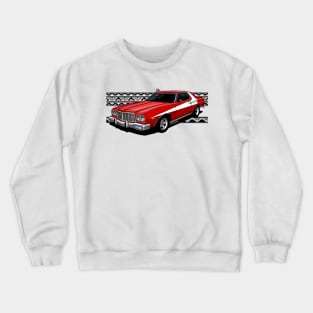 The unforgetable police TV series car! Crewneck Sweatshirt